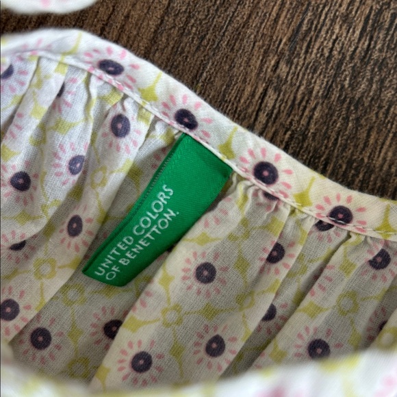 United Colors Of Benetton Girls' Patterned Top - Cream and Purple - Picture 3 of 9